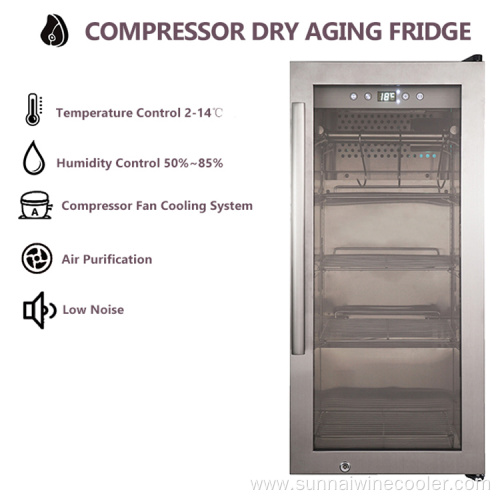 Wholesale freestanding dry aged meat cabinet refrigerator